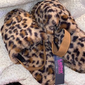 Cheetah print slippers